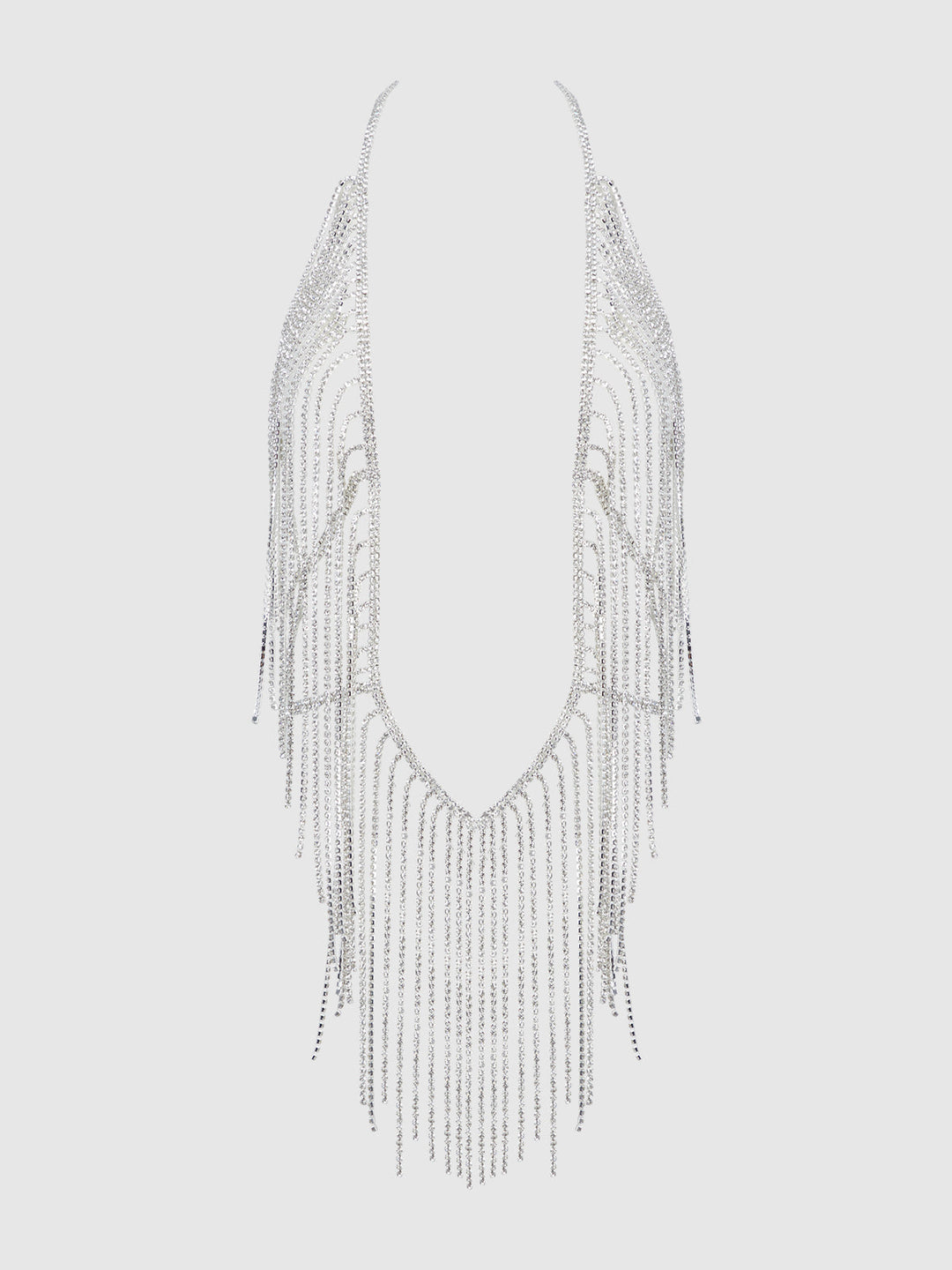 Rhinestone Plunge &amp; Fringe Teddy from Love It Curvy