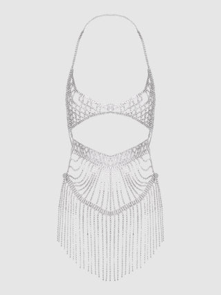 Love It Curvy Rhinestone Netted Chemise