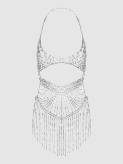 Love It Curvy Rhinestone Netted Chemise
