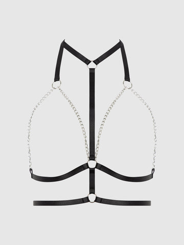 Chain & Elastic Double Harness Top | Love It Curvy