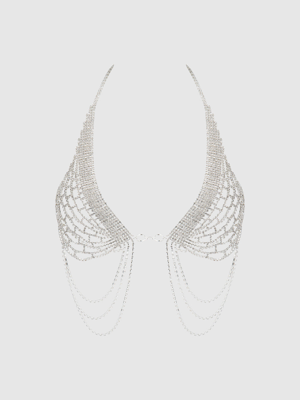 Rhinestone Net Halter With Openable Front from Love It Curvy