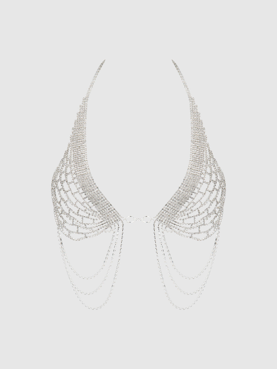 Rhinestone Net Halter With Openable Front from Love It Curvy