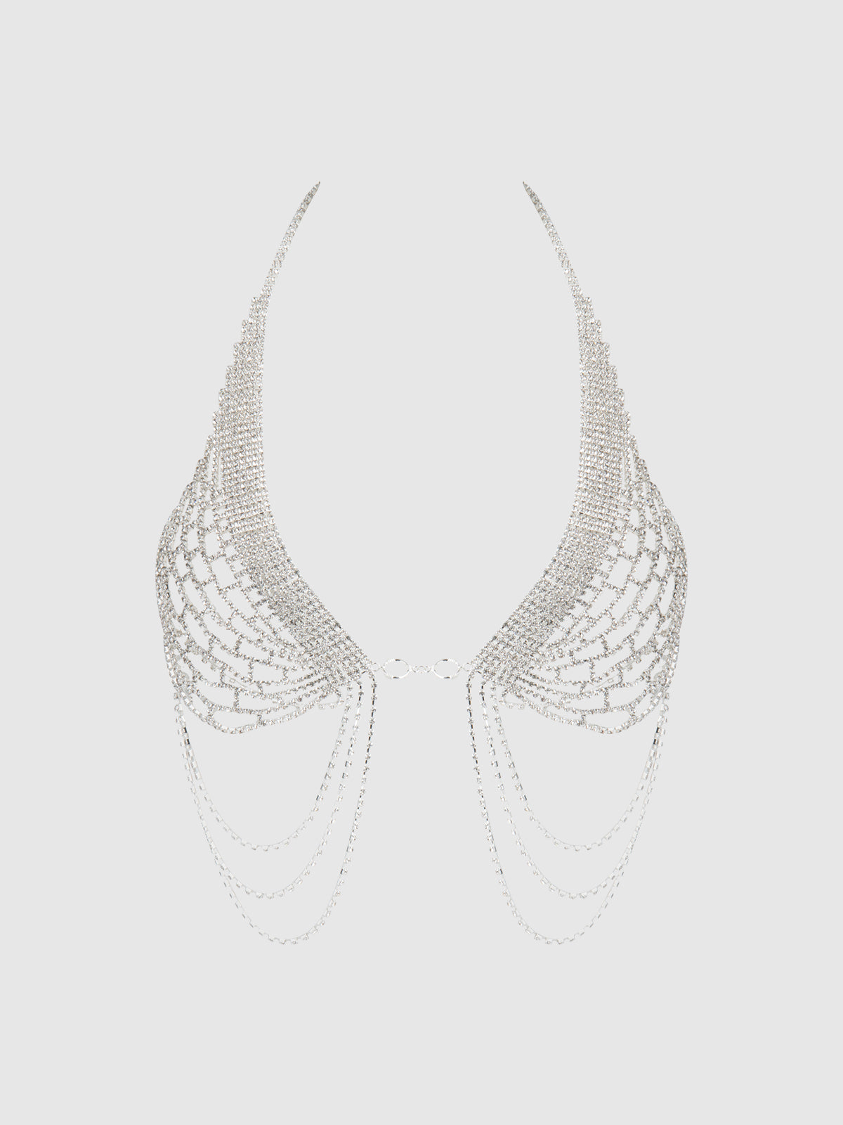 Rhinestone Net Halter With Openable Front from Love It Curvy