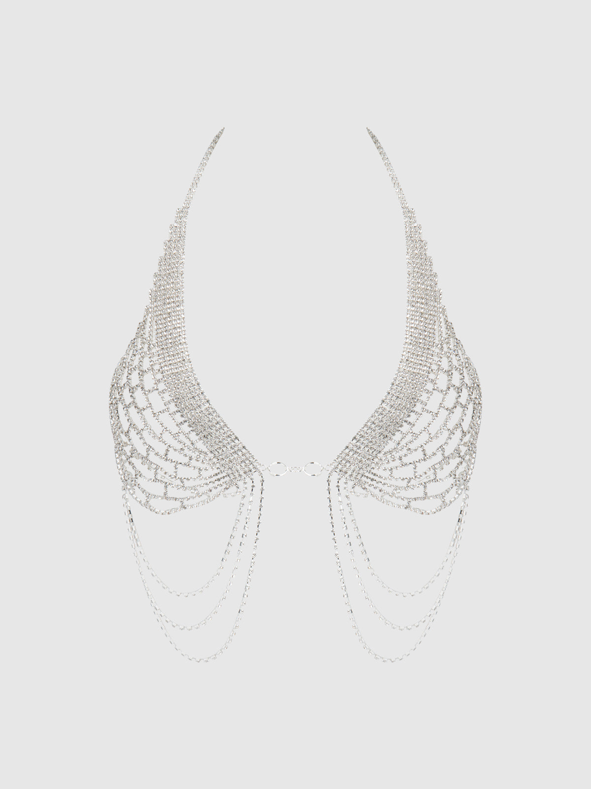 Rhinestone Net Halter With Openable Front from Love It Curvy