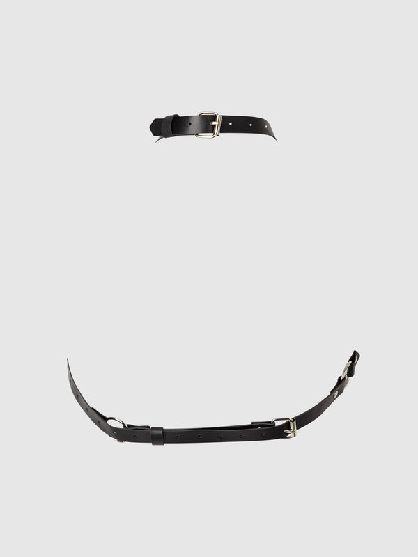 Chain & Leather-Like Draped Harness from Love It Curvy