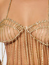 Rhinestone Fringe Cropped Cami Top from Love It Curvy