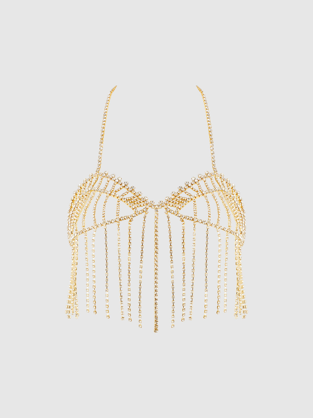Rhinestone Fringe Cropped Cami Top from Love It Curvy