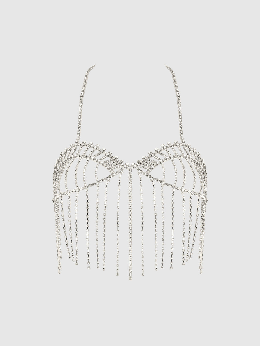 Rhinestone Fringe Cropped Cami Top from Love It Curvy
