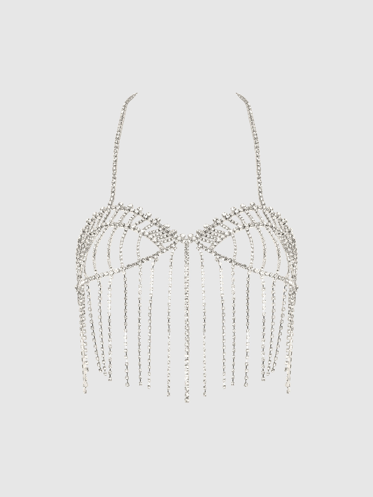 Rhinestone Fringe Cropped Cami Top from Love It Curvy