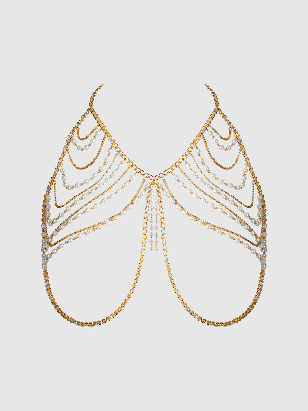 Pearl &amp; Chain Draped Bralette from Love It Curvy