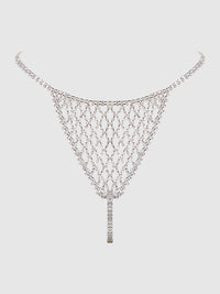 Love It Curvy Chainmail Rhinestone Thong