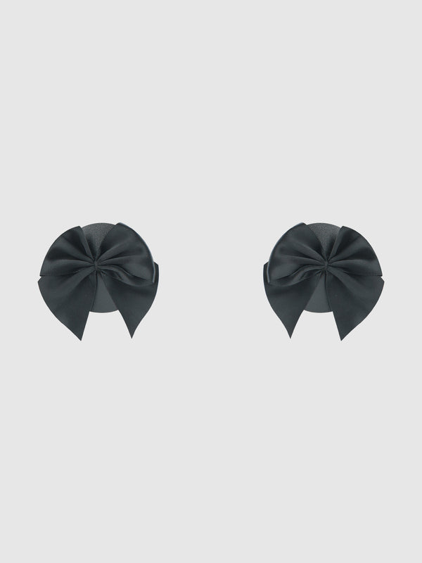 Faux Leather & Satin Bow Pasties from Love It Curvy