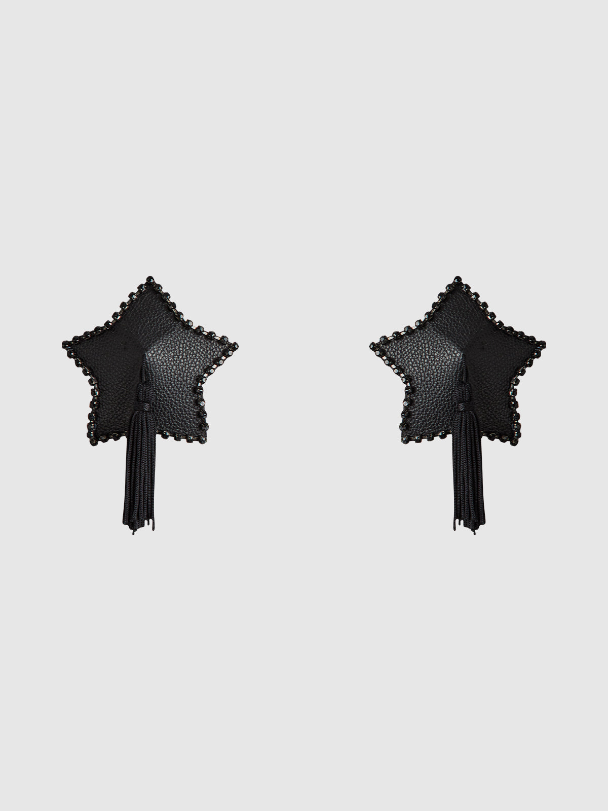 Rhinestone & Leather-Like Star Tassel Pasties from Love It Curvy