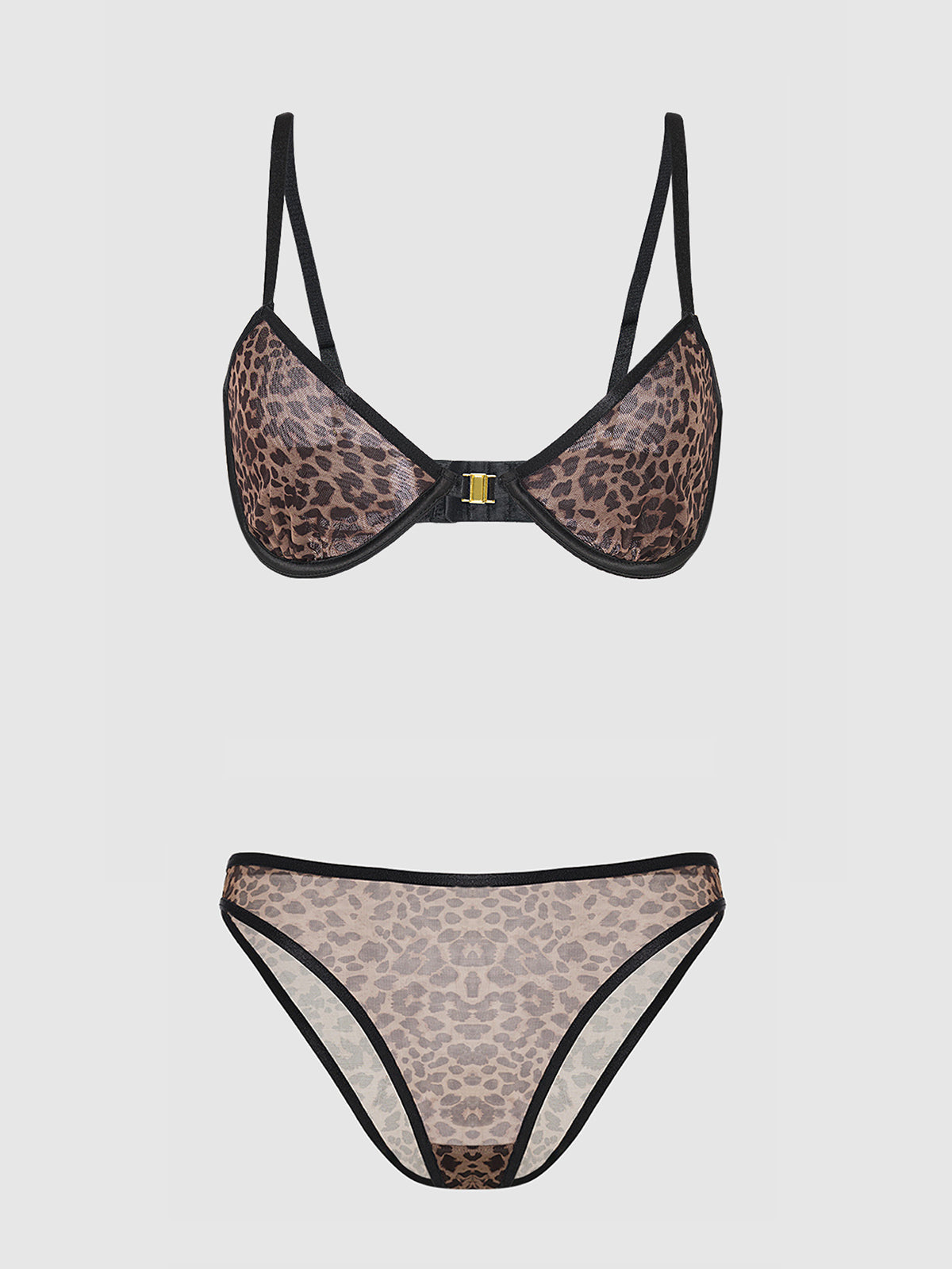 Chantal Mesh Unlined Bra & Hipster Set | Love It Curvy Secondary image