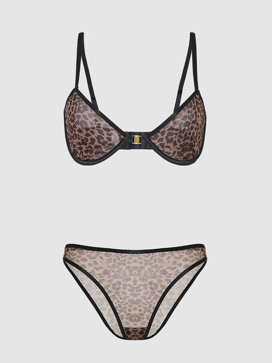 Chantal Mesh Unlined Bra & Hipster Set from Love It Curvy