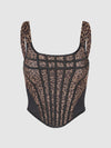 Chantal Mesh Bustier & G-String Set from Love It Curvy