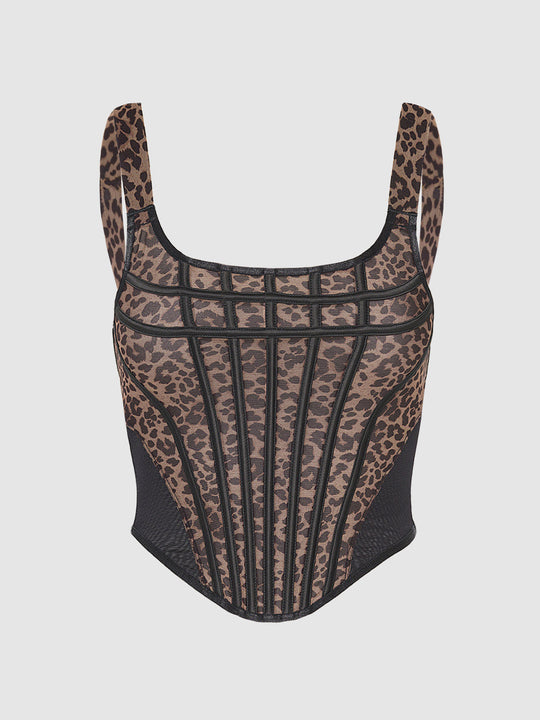 Chantal Mesh Bustier & G-String Set from Love It Curvy