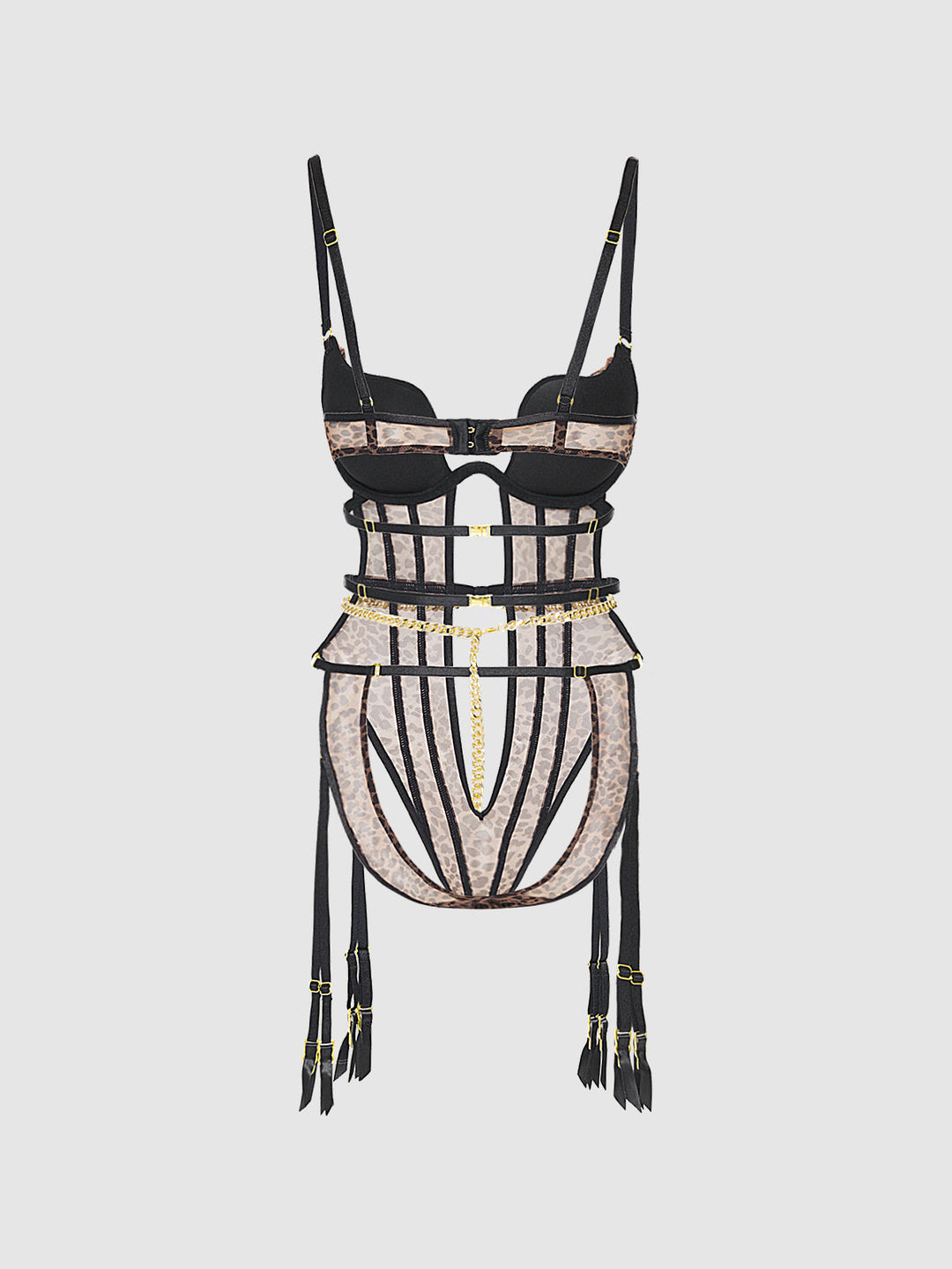 Chantal Mesh Push-Up Strappy Teddy from Love It Curvy