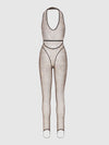 Chantal Leopard Mesh Catsuit from Love It Curvy