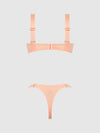 Yvone Shimmer Mesh Openable Cup Bra & Thong Set from Love It Curvy