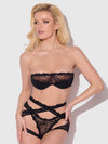 Yvone Lace Bra, Garter & Tanga Set from Love It Curvy