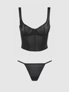 Yvone Shimmer Mesh Bustier & G-String Set from Love It Curvy