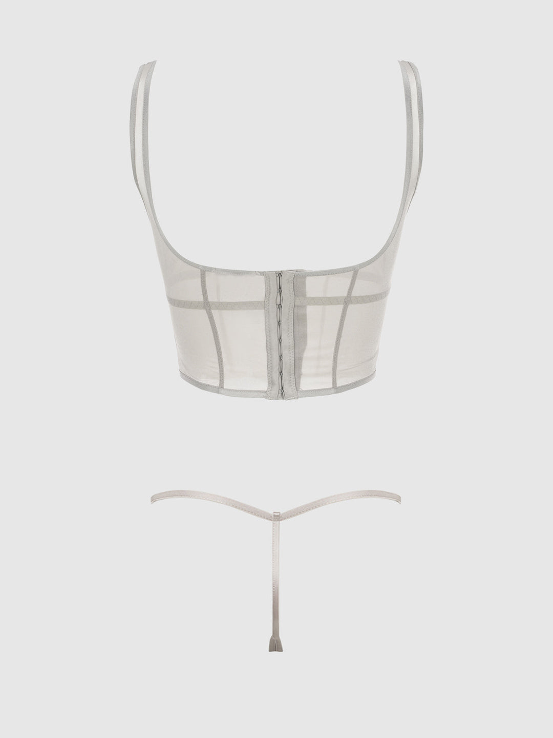 Yvone Shimmer Mesh Bustier &amp; G-String Set from Love It Curvy