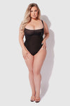 Yvone Shimmer Mesh Bodysuit from Love It Curvy