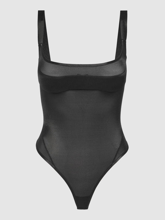 Yvone Shimmer Mesh Bodysuit from Love It Curvy