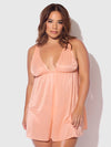 Yvone Shimmer Mesh Babydoll & G-String Set from Love It Curvy