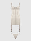 Yvone Shimmer Mesh Underwire Chemise & G-String Set from Love It Curvy