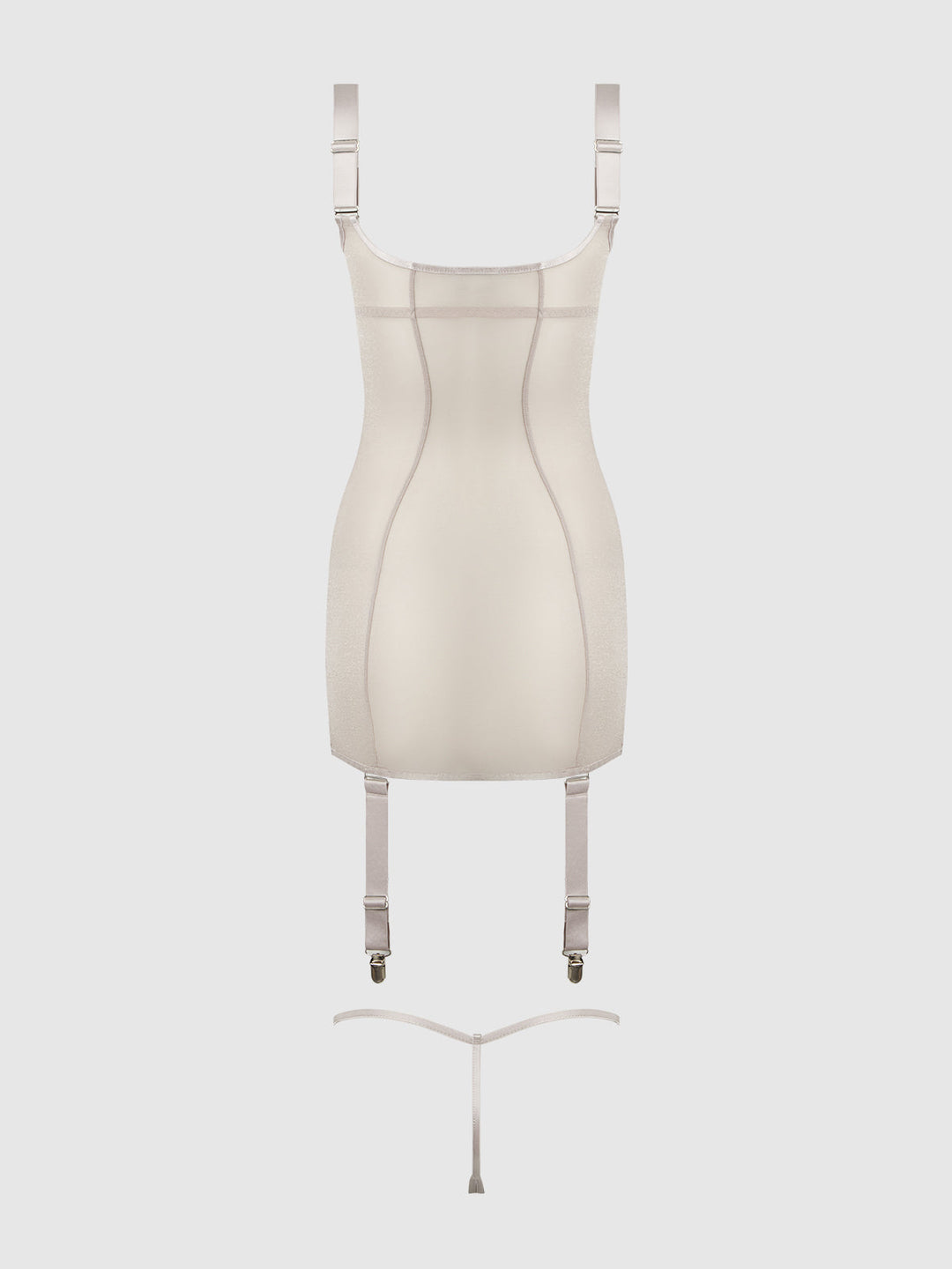 Yvone Shimmer Mesh Underwire Chemise &amp; G-String Set from Love It Curvy