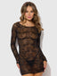 Yvone Lace Long Sleeve Chemise Dress & G-String | Love It Curvy