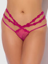 Yvone Lace Strappy Backless Tanga from Love It Curvy