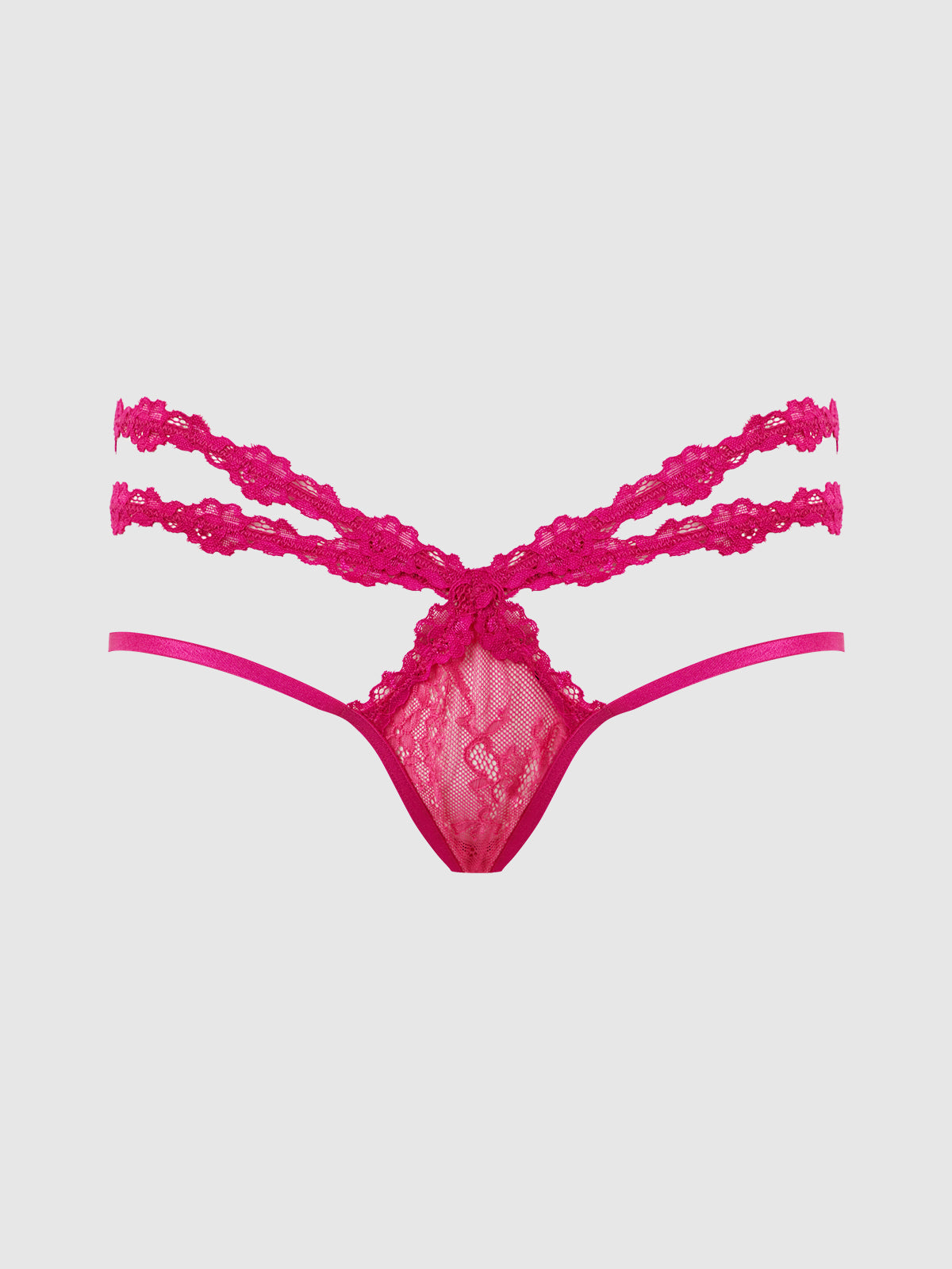 Yvone Lace Strappy Backless Tanga from Love It Curvy