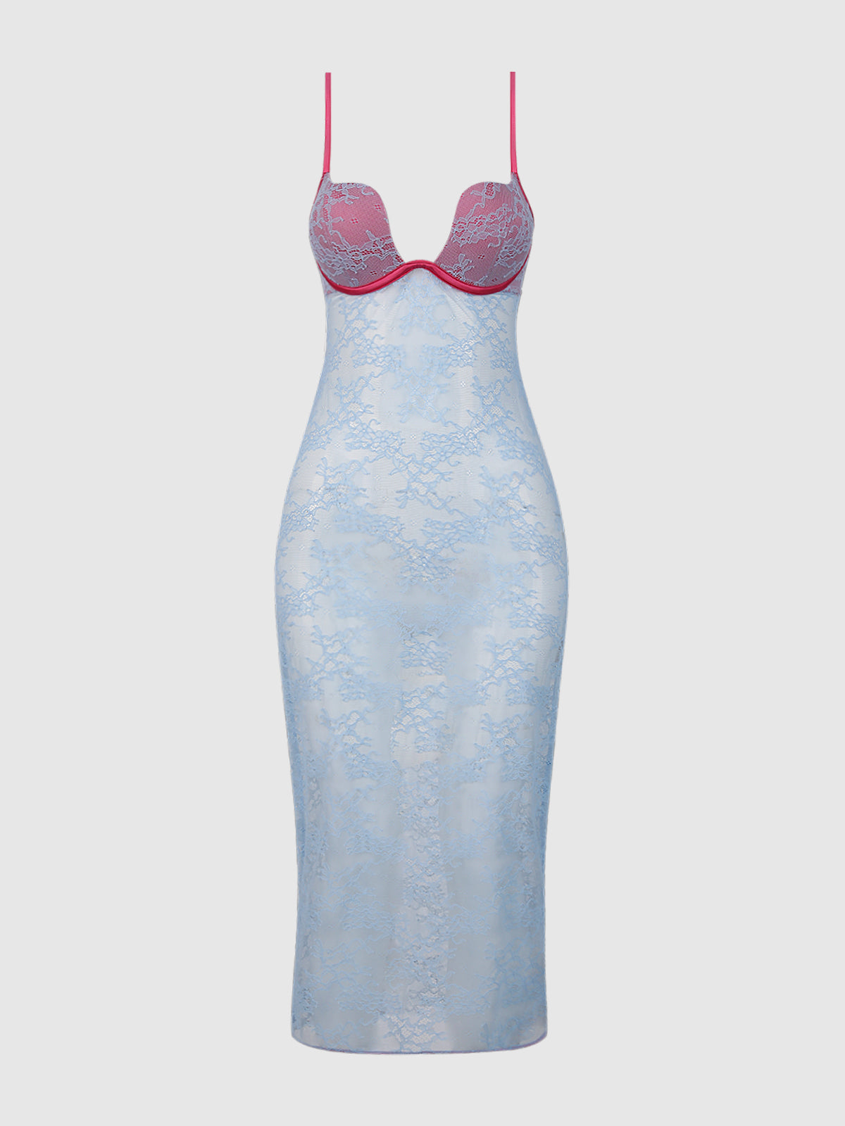 Yvone Lace Plunge Push Up Gown | Love It Curvy