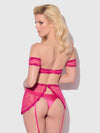 Yvone Lace Bra & Skirted Garter Panty Set from Love It Curvy