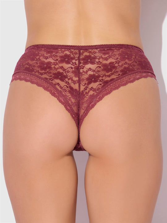 Caitlin Lace Cheeky With Mesh Lining from Love It Curvy