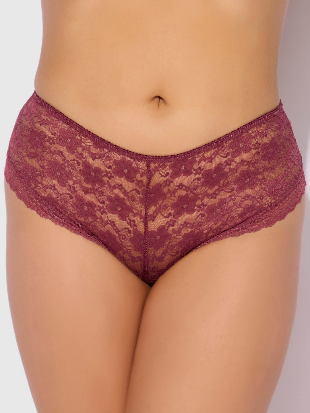 Caitlin Lace Cheeky With Mesh Lining from Love It Curvy