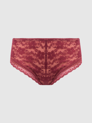 Caitlin Lace Cheeky With Mesh Lining | Love It Curvy