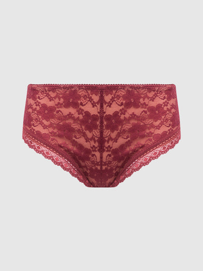 Caitlin Lace Cheeky With Mesh Lining | Love It Curvy