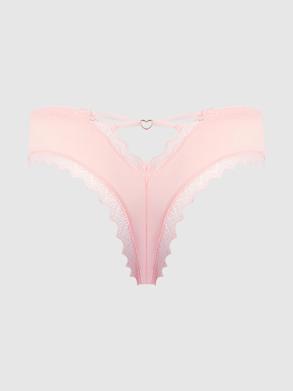 Vera Micro & Lace Heart Charm Cheeky from Love It Curvy
