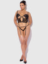 Cecily Lace & Chain Bustier & Backless Hipster Set from Love It Curvy