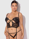 Cecily Lace & Chain Bustier & Backless Hipster Set from Love It Curvy