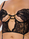 Cecily Lace & Chain Bustier & Backless Hipster Set from Love It Curvy