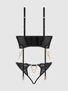 Cecily Lace & Chain Bustier & Backless Hipster Set from Love It Curvy