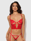 Cecily Lace & Chain Bustier & Backless Hipster Set from Love It Curvy