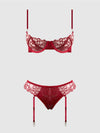Eden Embroidered Lace Bra & Backless Hipster Set from Love It Curvy