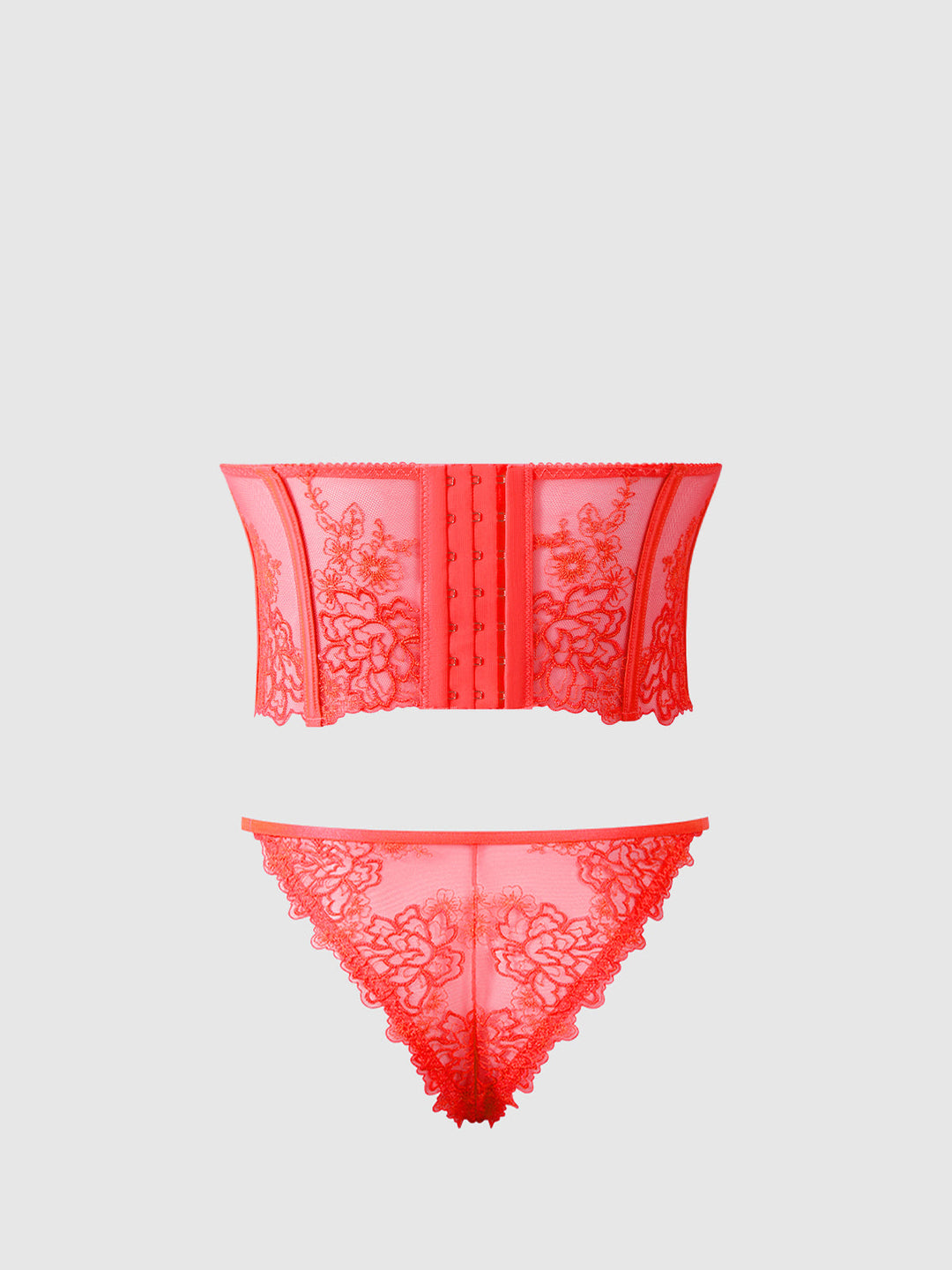 Eden Embroidered Bustier &amp; Tanga Set from Love It Curvy