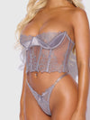 Eden Embroidered Bustier & Tanga Set from Love It Curvy